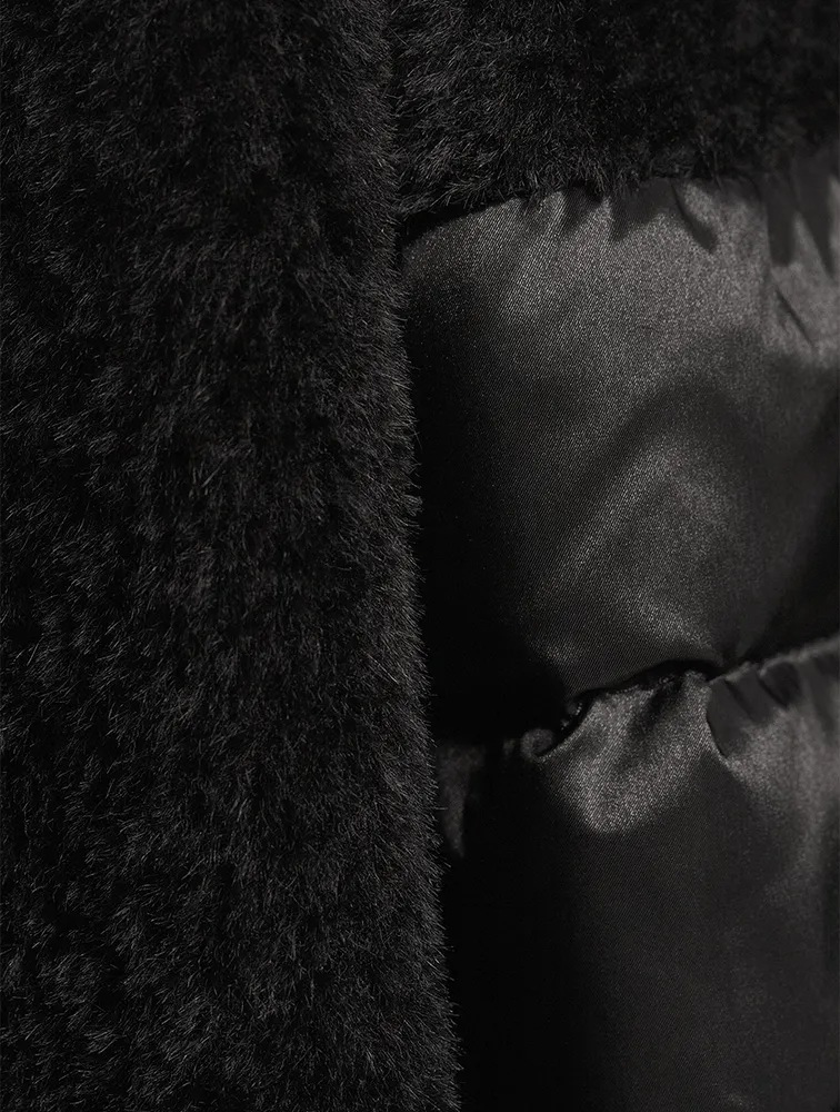 Wool Alpaca Coat With Nylon Trim