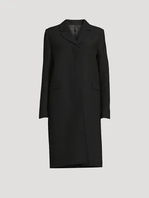 Wool And Silk Tailored Coat