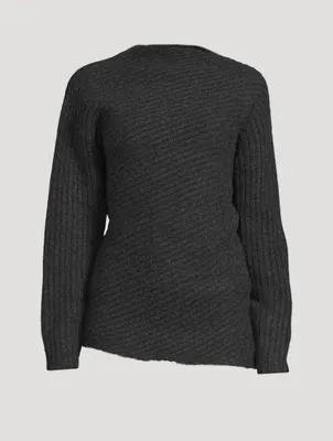 Twisted-Rib Wool Sweater