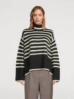Signature Striped Wool Turtleneck Sweater