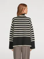 Signature Striped Wool Turtleneck Sweater