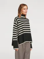 Signature Striped Wool Turtleneck Sweater