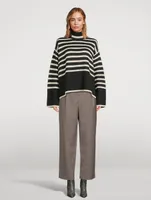 Signature Striped Wool Turtleneck Sweater