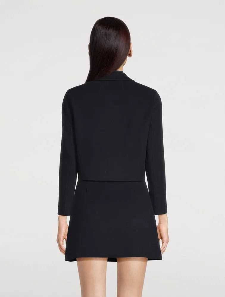 Cropped Double-Face Wool Cashmere Jacket