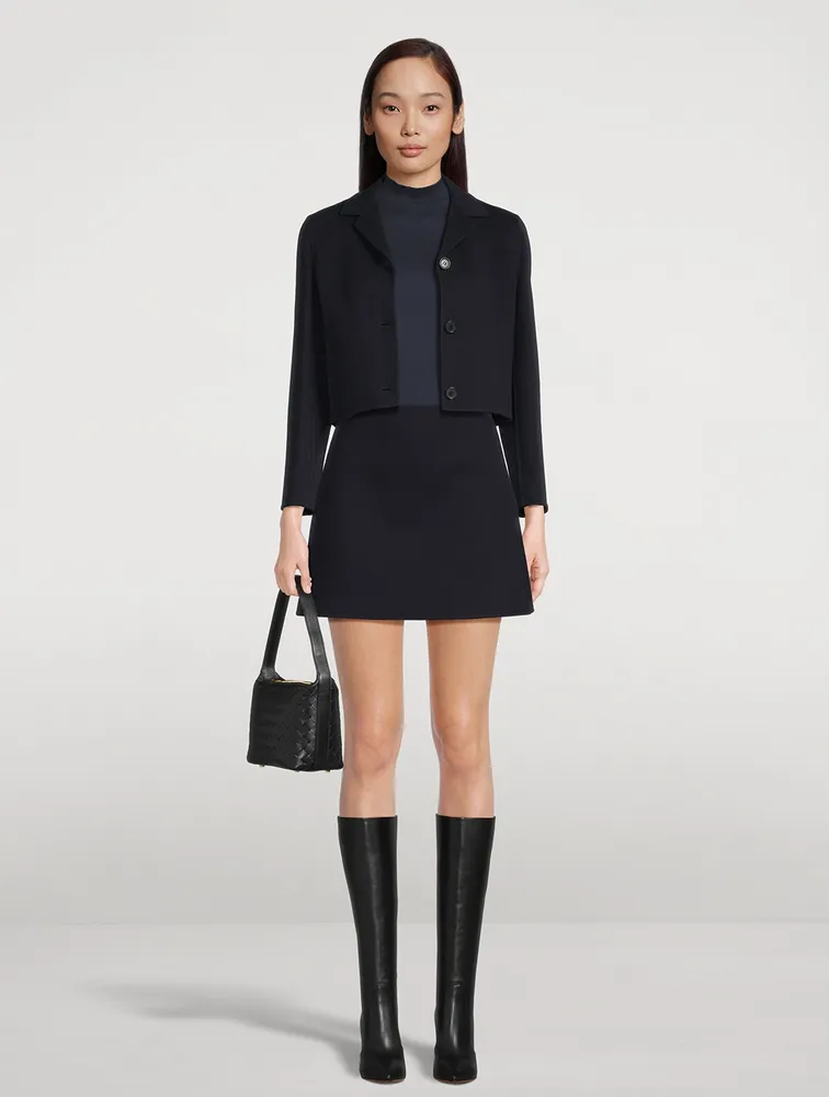 Cropped Double-Face Wool Cashmere Jacket