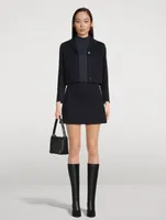 Cropped Double-Face Wool Cashmere Jacket