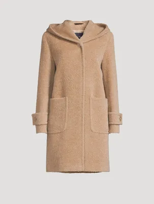 Wool Alpaca Hooded Coat