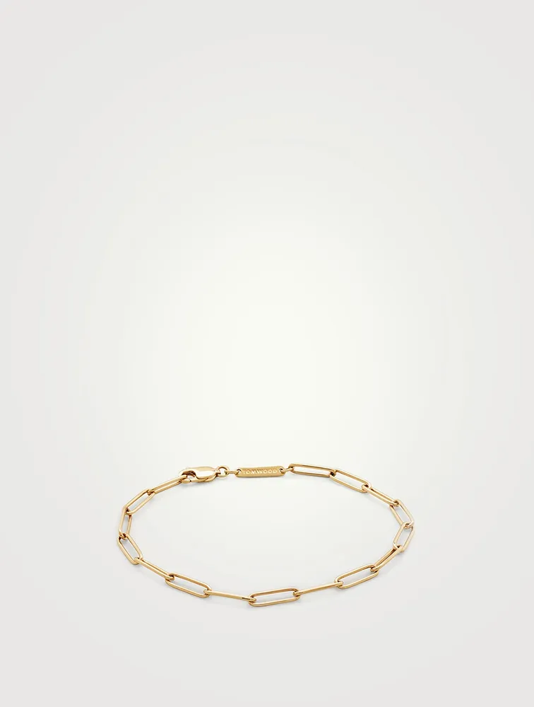 Gold-Plated Box Chain Bracelet