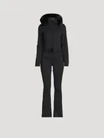Parry Faux Fur-Trimmed Belted Down Ski Suit