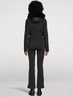 Parry Faux Fur-Trimmed Belted Down Ski Suit