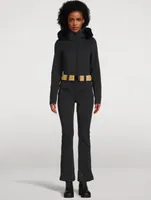 Parry Faux Fur-Trimmed Belted Down Ski Suit