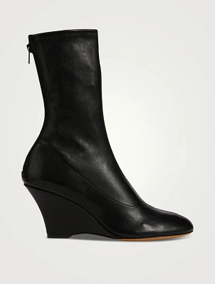 The Apollo Leather Wedge Sock Boots