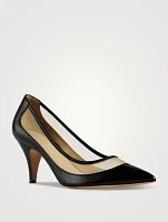 The River Mesh Leather Pumps