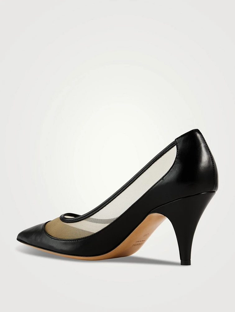 The River Mesh Leather Pumps
