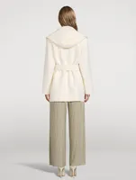 Azra Belted Wool Wrap Coat