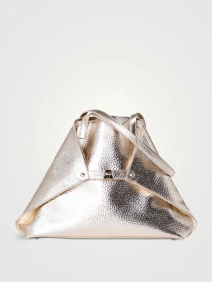 Medium Ai Metallic Leather Tote Bag