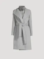 Norita Belted Wool Wrap Coat