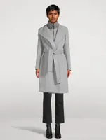 Norita Belted Wool Wrap Coat