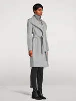 Norita Belted Wool Wrap Coat