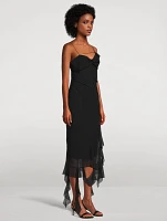 Ruffled Chiffon Maxi Dress