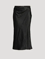 Wrap Satin Slip Skirt