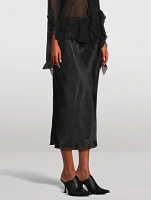 Wrap Satin Slip Skirt