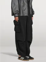 Wide-Leg Cargo Pants