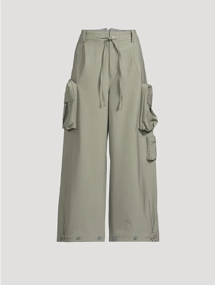 Wide-Leg Cargo Pants