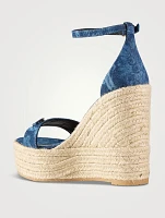 Medusa '95 Barocco Denim Espadrille Wedge Sandals