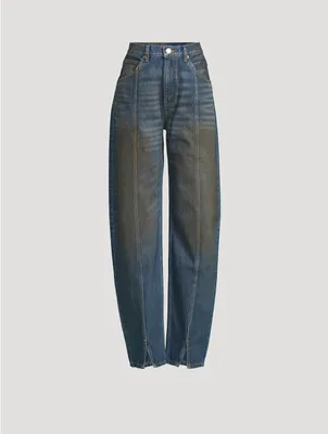 Tapered-Leg Jeans