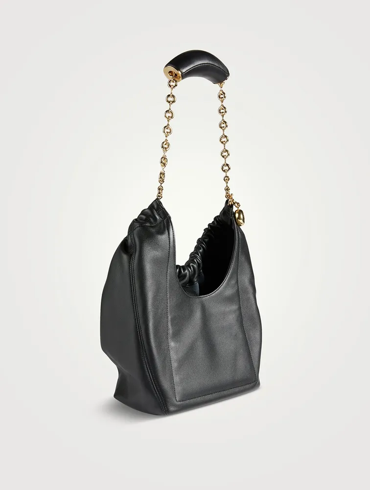 Small Squeeze Leather Shoulder Bag