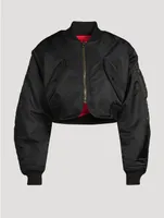 Cropped Bomber Jacket