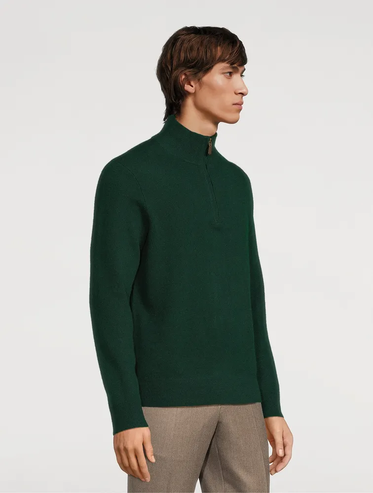 Wool Quarter-Zip Sweater