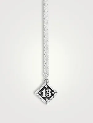 Silver 13 Pendant Necklace
