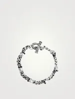 Silver Skull Chain Bracelet