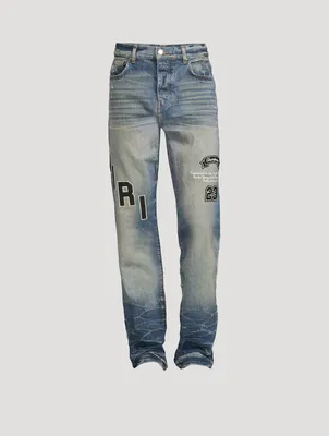 Straight-Leg Jeans With Hockey Logo