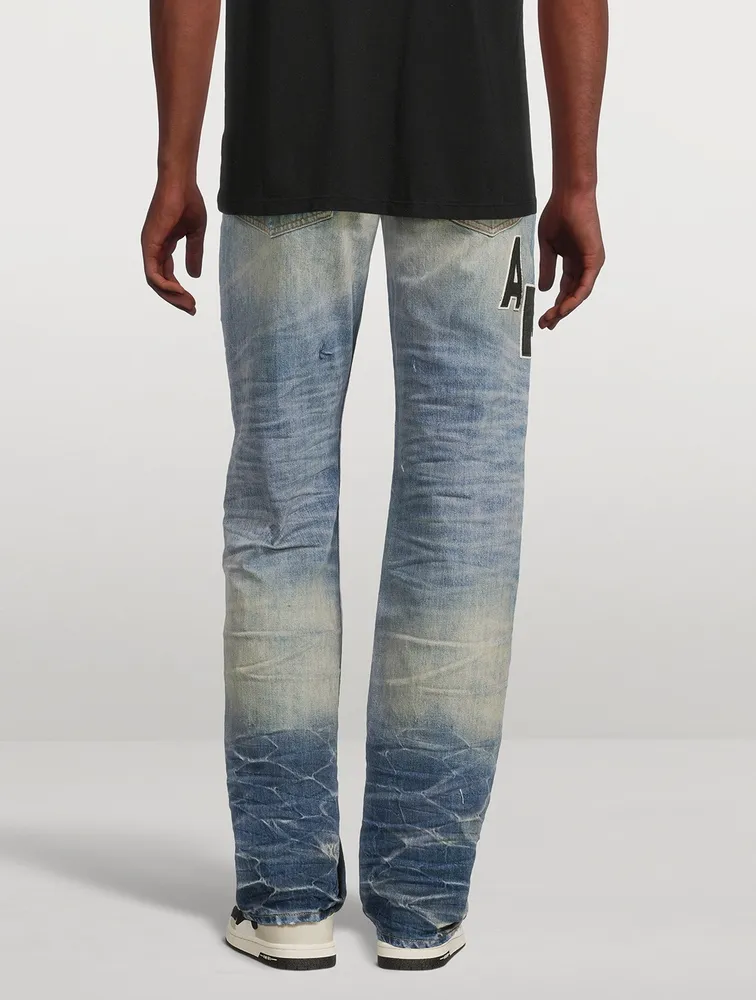 Straight-Leg Jeans With Hockey Logo