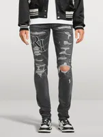 Staggered Logo Skinny Jeans