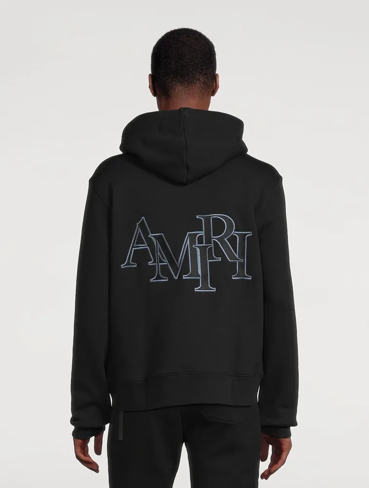 Staggered Logo Hoodie