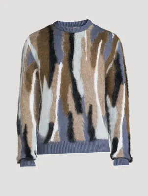 Wool Mohair Crewneck Sweater