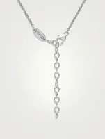 18K White Gold Chain Necklace With Pearls