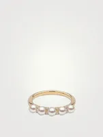 Eclipse 18K Gold Akoya Pearl And Diamond Ring