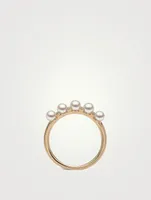 Eclipse 18K Gold Akoya Pearl And Diamond Ring