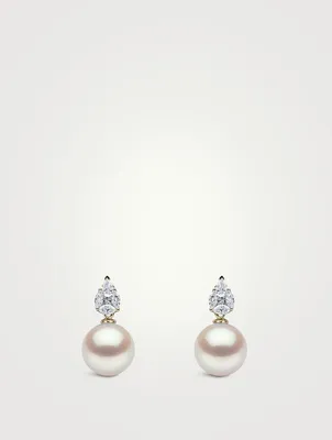 Starlight 18K Gold South Sea Pearl And Diamond Earrings