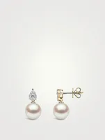 Starlight 18K Gold South Sea Pearl And Diamond Earrings