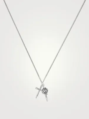 Arabesque Key And Cross Necklace