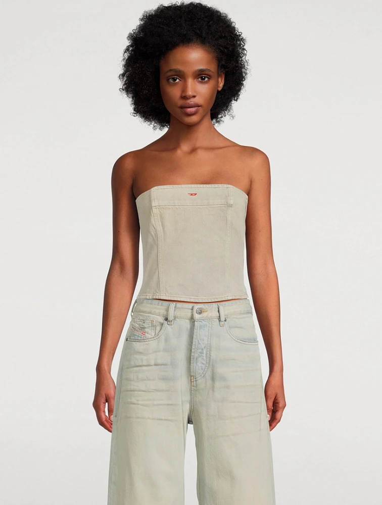 De-Ville Strapless Denim Top