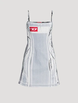 Chalk-Effect Logo Mini Tank Dress