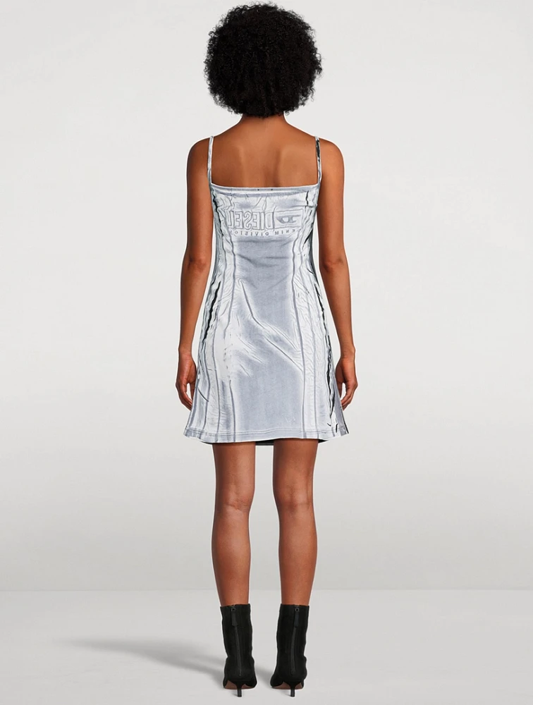 Chalk-Effect Logo Mini Tank Dress