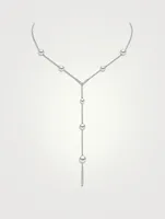 18K White Gold Freshwater Pearl And Diamond Necklace